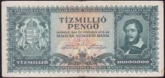 Macaristan 10000000 Pengo 1945 Çok Temiz+