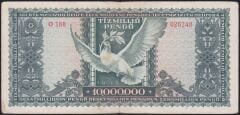 Macaristan 10000000 Pengo 1945 Çok Temiz+