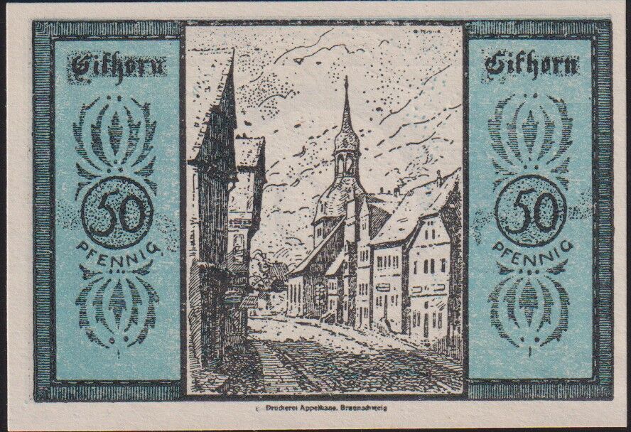 Almanya 50 Pfennig Notgeld 1921 Çil