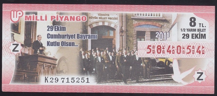 2011 29 EKİM YARIM BİLET