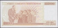 7.Emisyon 3.Tertip 100000 Lira H90 504706 Çil