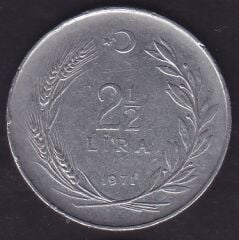 1971 Yılı 2.5 Lira Ters