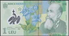Romanya 1 Leu 2018 Çil Polymer 000