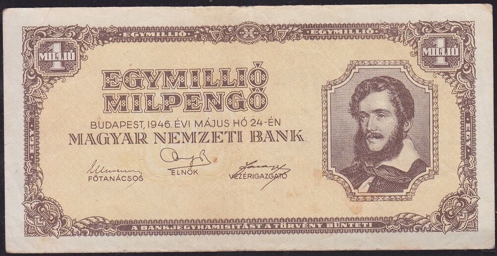 Macaristan 1000000 Pengo 1946 Çok Temiz+