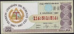 1987 9 Haziran Çeyrek Bilet - N-A Serisi