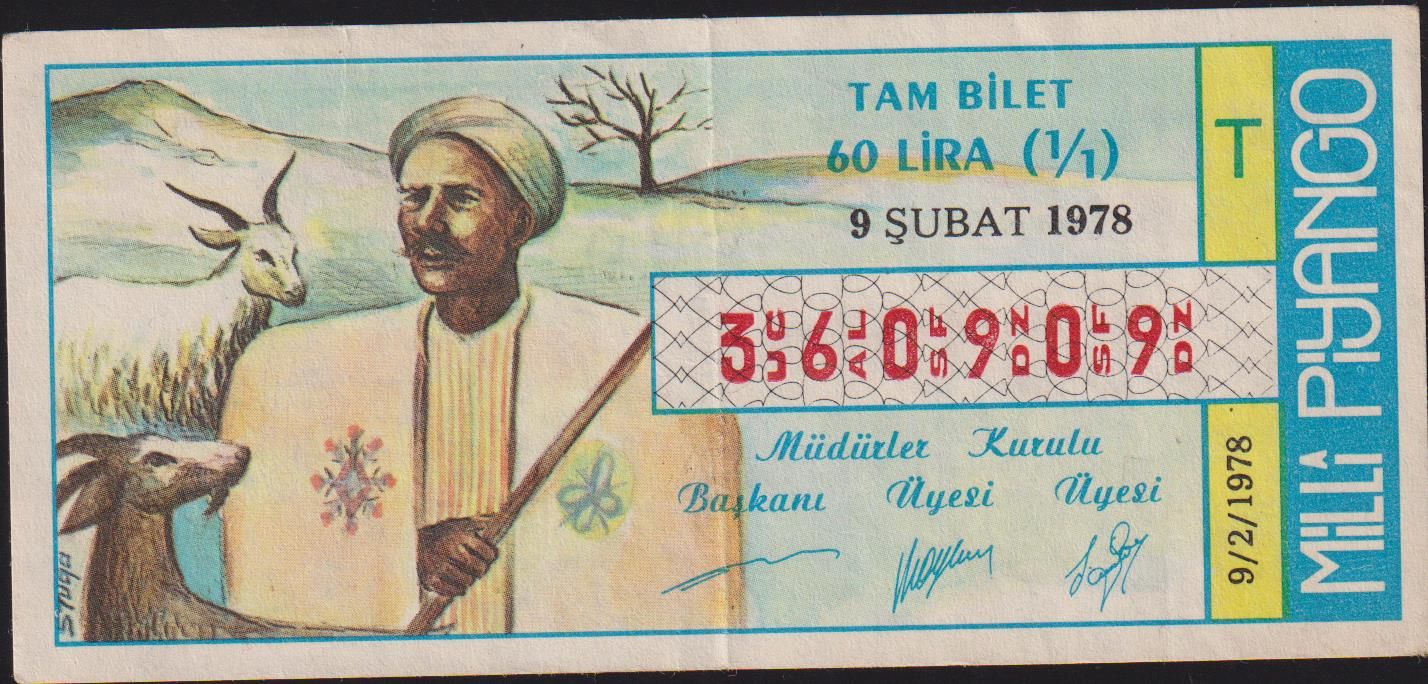 1978 9 Şubat Tam Bilet - T Serisi
