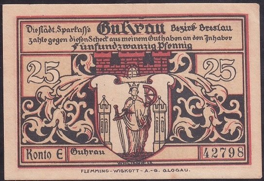 ALMANYA 25 PFENNİNG NOTGELD 1920 ÇİLALTI ÇİL