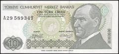 7.Emisyon 1.Tertip 10 Lira A29 589347 Çilaltı Çil