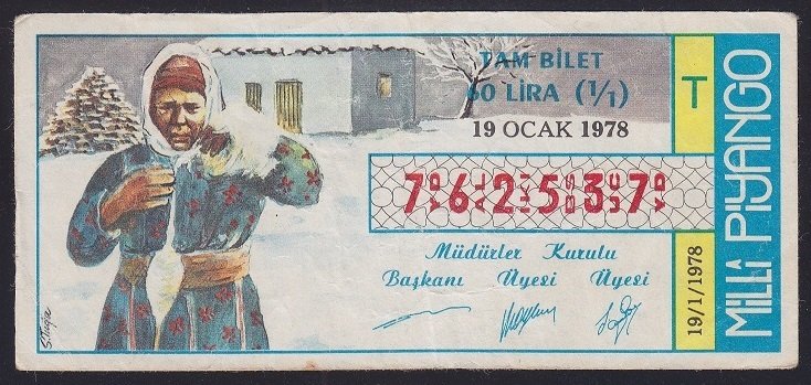 1978 19 OCAK TAM BİLET