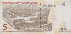 8.Emisyon 5 Ytl A67 893444 Çil