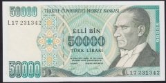 7.EMİSYON 2.TERTİP 50000 LİRA L17 231342 ÇİLALTI ÇİL