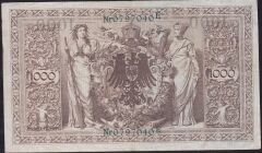 Almanya 1000 Mark 1910 Çok Temiz+ ( Yeşil Mühür )