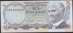 6.Emisyon 2.Tertip 5 Lira Z93 426110 Çil