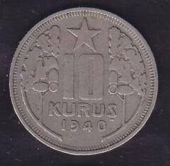 1940 Yılı 10 Kuruş