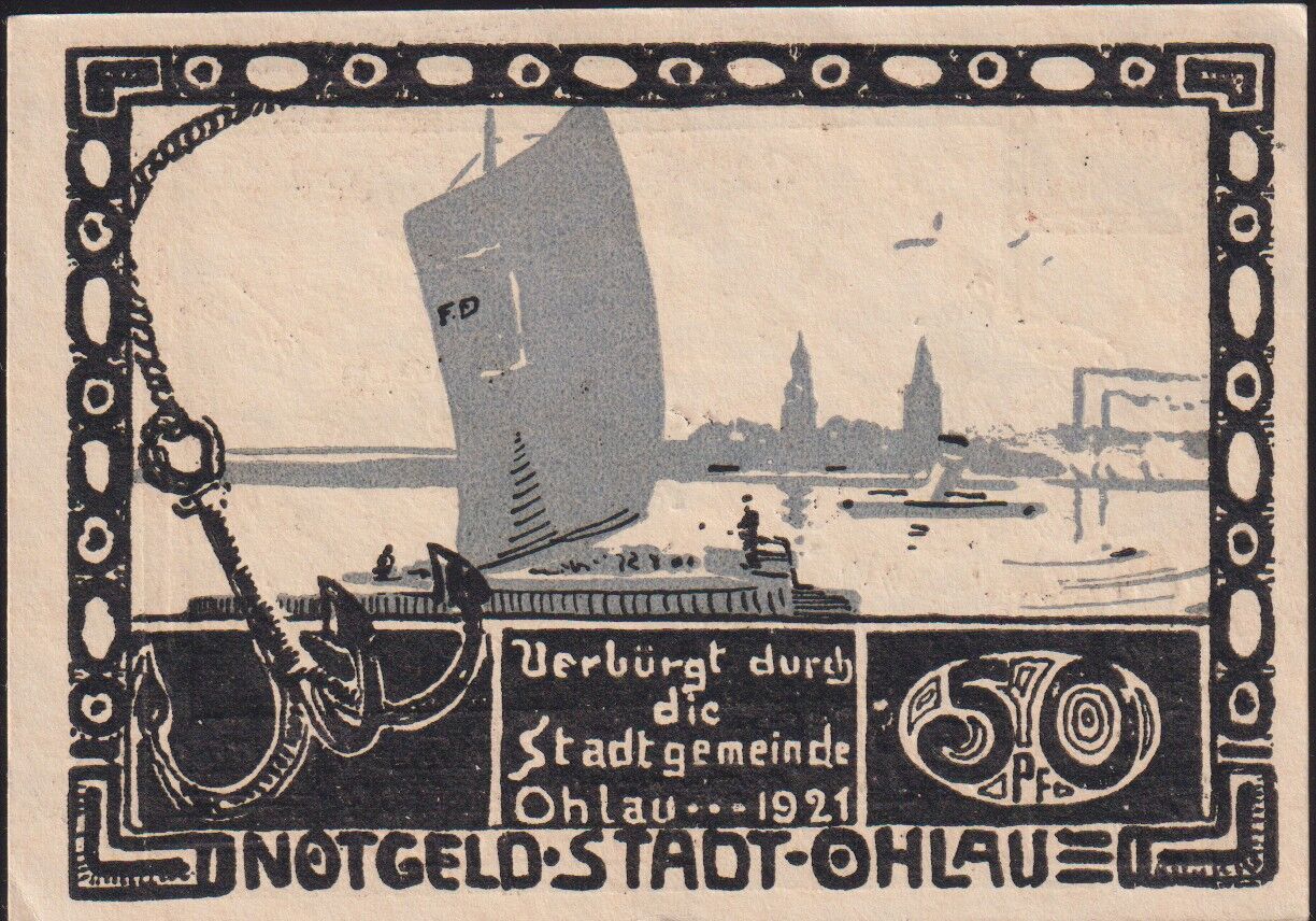 Almanya 50 Pfennig Notgeld 1921 Çil