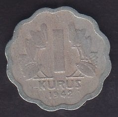 1942 Yılı 1 Kuruş Çok Temiz