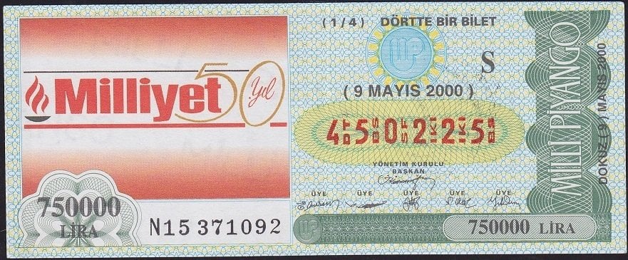 2000 9 Mayıs Çeyrek Bilet - S Serisi