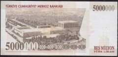7.Emisyon 5 000 000 Lira J10 969699 Çok Çok Temiz+