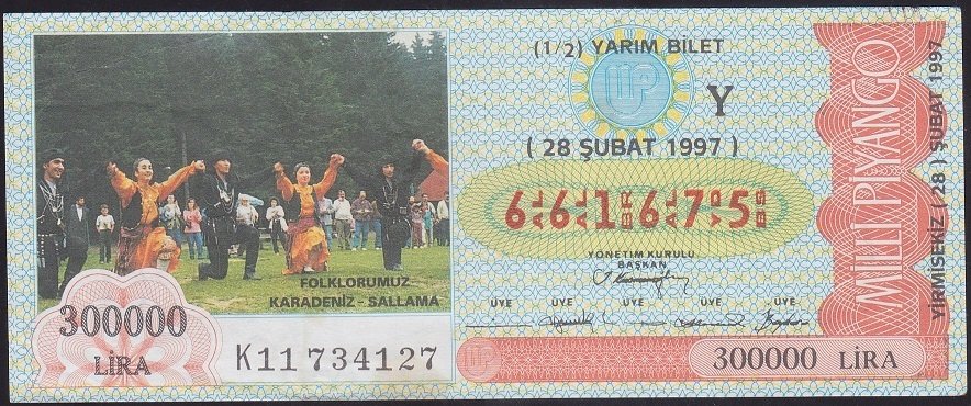 1997 28 ŞUBAT YARIM BİLET - Y SERİSİ