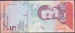 Venezuela 5 Bolivares 2018 Çil Pick 102 ( 000 )