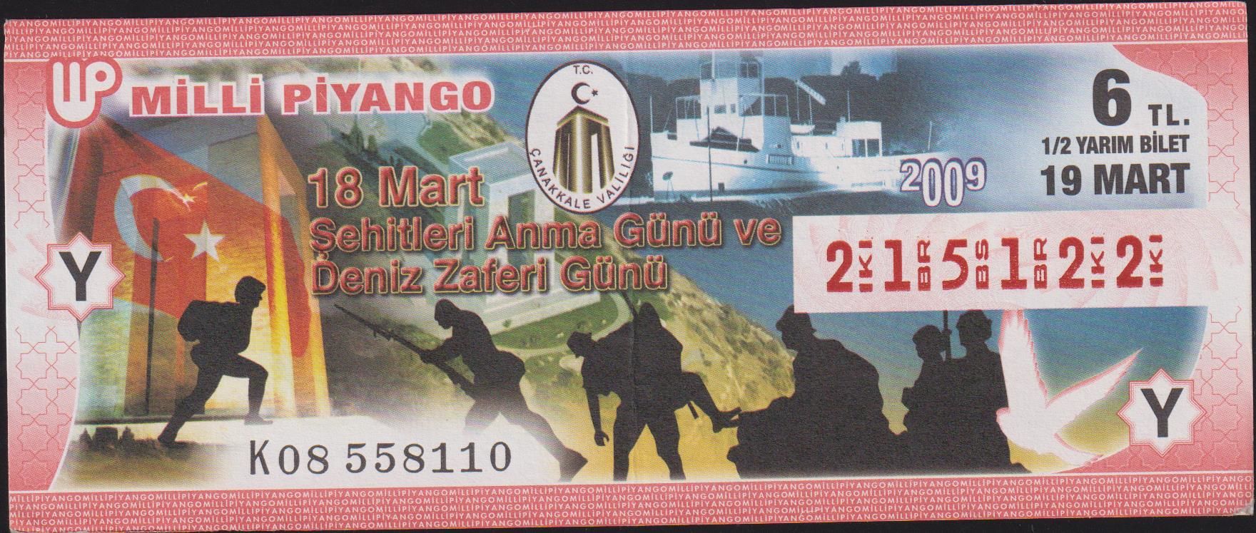 2009 19 Mart Yarım Bilet - Y Serisi