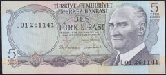 6.Emisyon 2.Tertip 5 Lira L01 261141 Çil