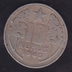 1940 Yılı 10 Kuruş