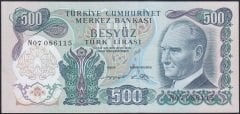 6.EMİSYON 2.TERTİP 500 LİRA N07 086115 ÇİLALTI