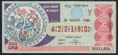 1986 29 MART YARIM BİLET Y SERİSİ