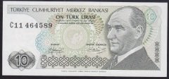 7.EMİSYON 1.TERTİP 10 LİRA C11 464589 ÇÇT +