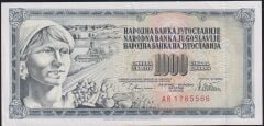 Yugoslavya 1000 Dinar 1978 Çok Çok Temiz - Çilaltı