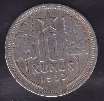 1939 Yılı 10 Kuruş
