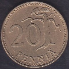 FİNLANDİYA 20 PENNİA 1981
