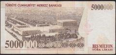 7.Emisyon 5 000 000 Lira J23 028241 Çok Temiz