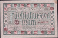 Almanya 50.000 Mark 1923 Çok Temiz