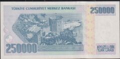 7.Emisyon 3.Tertip 250000 Lira I25 017981 Çilaltı Çil
