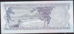 6.Emisyon 2.Tertip 5 Lira K85 178819 Çil