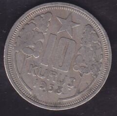 1938 Yılı 10 Kuruş