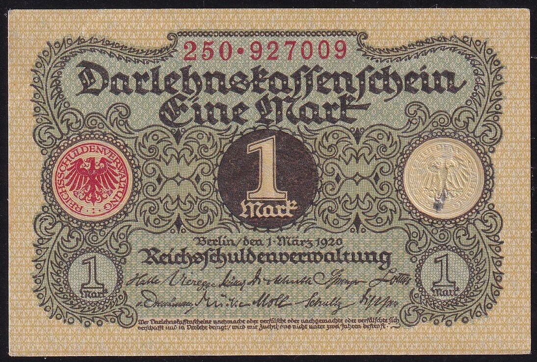 Almanya 1 Mark 1920 Çilaltı