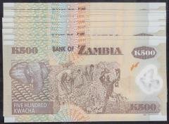 ZAMBİA 500 KWACHA 2011 ÇİL POLYMER - 10 ADET SERİ TAKİPLİ