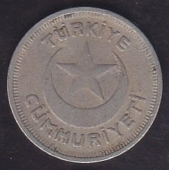 1936 Yılı 1 Kuruş Temiz +