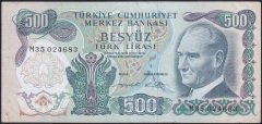 6.EMİSYON 2.TERTİP 500 LİRA M35 024683 ÇOK TEMİZ + eski kağıt para fiyatları