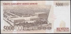 7.Emisyon 5 000 000 Lira F20 360899 Çok Temiz+