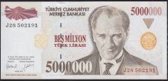 7.Emisyon 5 000 000 Lira J28 502191 Çil