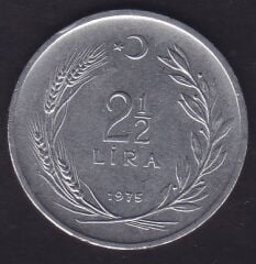1975 Yılı 2.5 Lira Düz