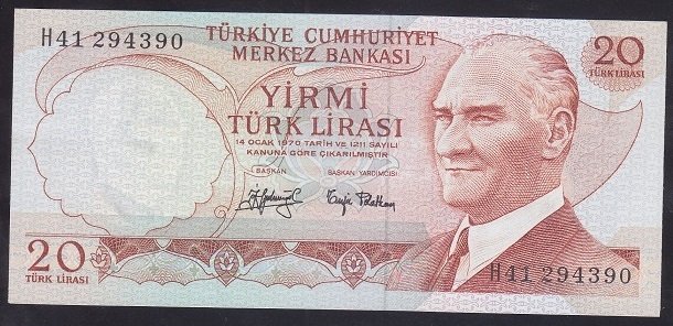 6.EMİSYON 3.TERTİP 20 LİRA H41 294390 ÇİLALTI ÇİL