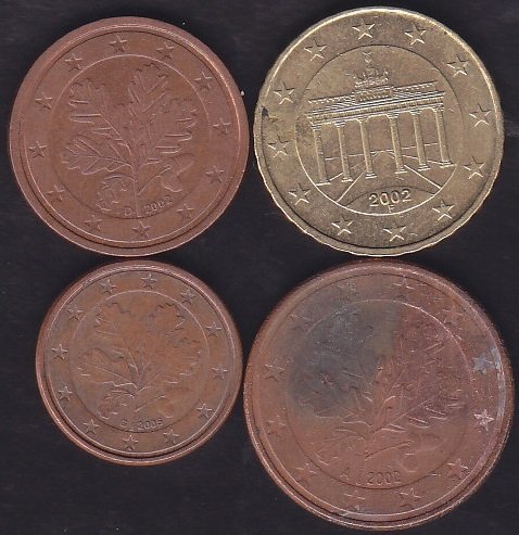 AVRUPA BİRLİĞİ EURO CENT LOTU 4 ÇEŞİT