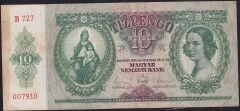 Macaristan 10 Pengo 1936 Çok Temiz+