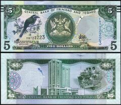 Trinidad Tobago 5 Dolar 2006 Çil Pick 47c