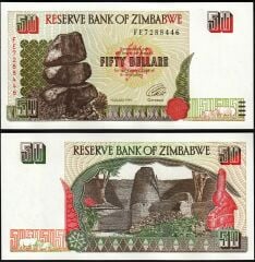 Zimbabwe 50 Dolar 1994 Çil Pick 8